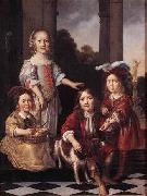 MAES, Nicolaes Portrait of Four Children oil painting on canvas